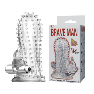 Насадка на пеніс з вібрацією  Baile Brave Man Vibrating  18+ - Інтернет-магазин спільних покупок ToGether