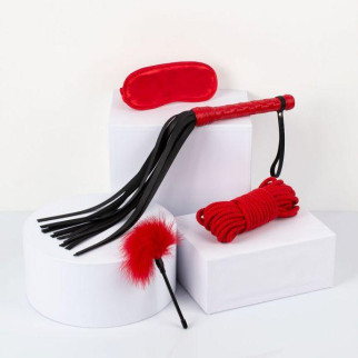 Набір Passion BDSM Leather Set, Red 18+ - Інтернет-магазин спільних покупок ToGether