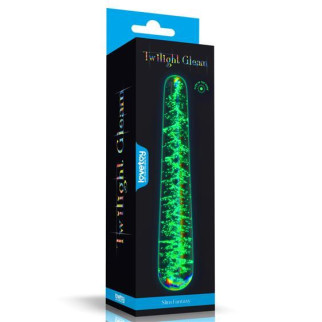 Фалоімітатор - Twilight Gleam Glow-in-the-dark Glass Dildo Slim Fantasy 18+ - Інтернет-магазин спільних покупок ToGether
