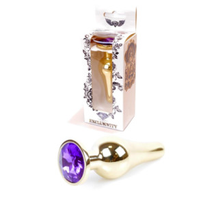 Анальна пробка - Jewellery Gold Butt Plug Purple 18+ - Інтернет-магазин спільних покупок ToGether