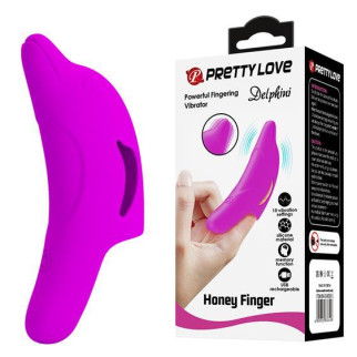 Вібронасадка на палець - Pretty Love Delphini Fingering Vibrator Purple 18+ - Інтернет-магазин спільних покупок ToGether