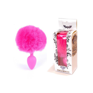 Анальна пробка - Jewellery Silicon Plug  Bunny Tail Pink 18+ - Інтернет-магазин спільних покупок ToGether
