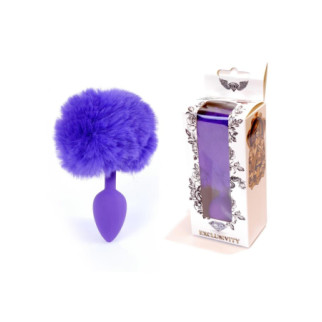 Анальна пробка - Jewellery Silicon Plug  Bunny Tail  Purple 18+ - Інтернет-магазин спільних покупок ToGether