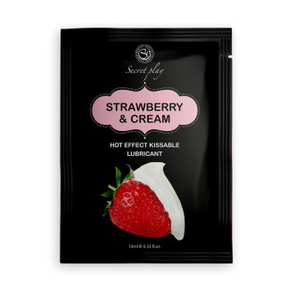 Лубрикант з зігріваючим ефектом - Secret Play Strawberry & Cream Hot Effect Lube, 10 мл 18+ - Інтернет-магазин спільних покупок ToGether