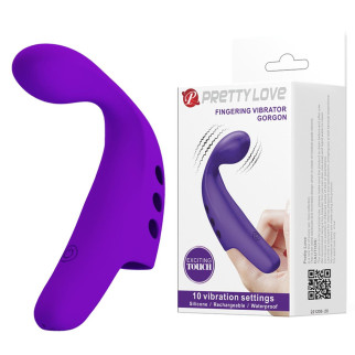 Насадка на палець PRETTE LOVE FINGERING VIBRATOR GORGON Purple, 10 vibration functions 18+ - Інтернет-магазин спільних покупок ToGether