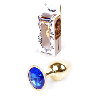 Анальна пробкка Анальна пробка -Jewellery Gold PLUGDark Blue 18+ - Інтернет-магазин спільних покупок ToGether