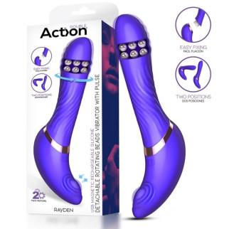 ACTION RAYDEN DETACHABLE ROTATING BEADS VIBRATOR WITH PULSATION TWO POSITIONS 18+ - Інтернет-магазин спільних покупок ToGether