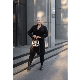 Жіноче кашемірове пальто реглан  Чорний L-XL - Інтернет-магазин спільних покупок ToGether