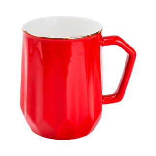 Кружка керамічна 400 (мл) для чаю та кави чашка універсальна 10.5 (см) червона - Інтернет-магазин спільних покупок ToGether