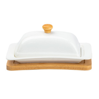 Маслянка для масла з підставкою 18 х 11.5 х 7 см керамічна • посуд для зберігання вершкового масла - Інтернет-магазин спільних покупок ToGether