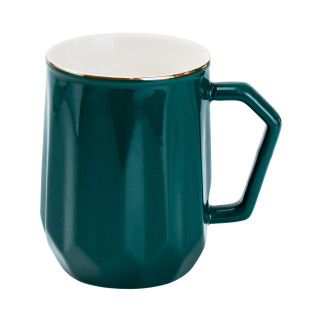 Зелена чашка 400 (мл) керамічна для чаю та кави Ø 7.5 (см) кружка універсальна - Інтернет-магазин спільних покупок ToGether