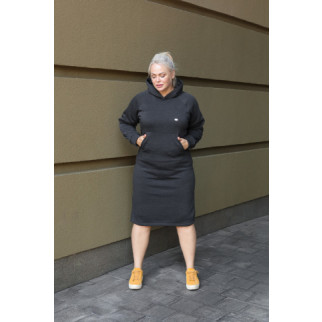 Жіноча сукня-худі на флісі  Графіт 50 - Інтернет-магазин спільних покупок ToGether