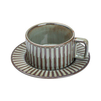 Чашка з блюдцем 250 (мл) керамічна Ø 9.0 (см) для кави - Інтернет-магазин спільних покупок ToGether