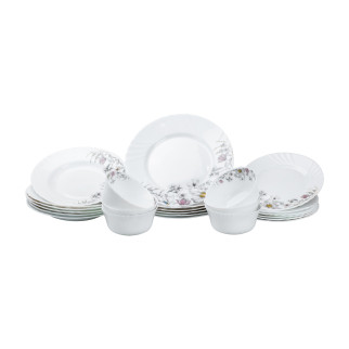 Столовий сервіз 24 керамічні тарілки на 6 персон набір столового посуду білий - Інтернет-магазин спільних покупок ToGether