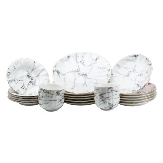 Столовий набір посуду керамічний на 6 персон сервіз 24 сірий тарілки - Інтернет-магазин спільних покупок ToGether