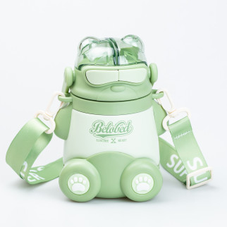 Дитячий термос з ремінцем 550 (мл) термо напувалка для дітей зелений для хлопчика та дівчинки - Інтернет-магазин спільних покупок ToGether