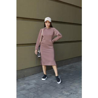 Жіноча сукня-худі на флісі  Мокко 42 - Інтернет-магазин спільних покупок ToGether