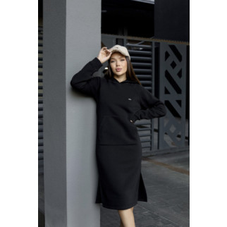Жіноча сукня-худі на флісі  Чорний 42 - Інтернет-магазин спільних покупок ToGether