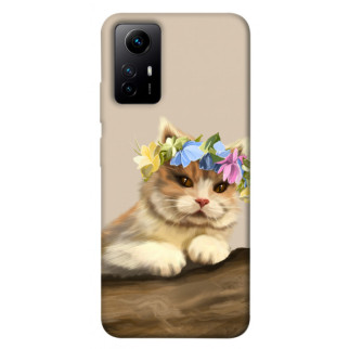 Чохол itsPrint Cat in flowers для Xiaomi Redmi Note 12S - Інтернет-магазин спільних покупок ToGether