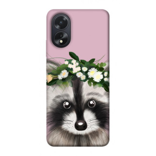 Чохол itsPrint Raccoon in flowers для Oppo A38 - Інтернет-магазин спільних покупок ToGether