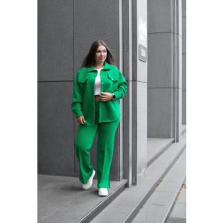 Жіночий спортивний костюм на флісі 50-56  Зелений 50 - Інтернет-магазин спільних покупок ToGether