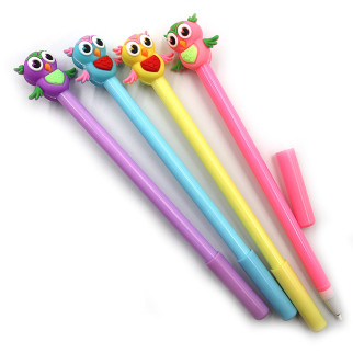 Ручка детская с игрушкой "Совята"гелевая, 9син+3черн., mix, ціна за 12 шт. // - Інтернет-магазин спільних покупок ToGether
