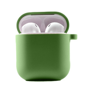 Силіконовий футляр з мікрофіброю для навушників Airpods 1/2 М'ятний / Mint - Інтернет-магазин спільних покупок ToGether