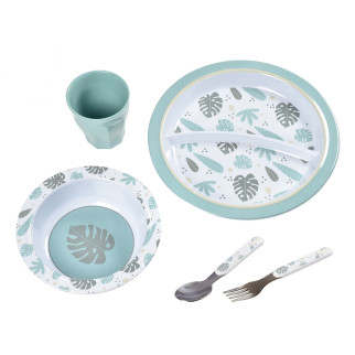 Набір посуду Beaba Jungle меламіновий 4+ синій, арт. 913459 - Інтернет-магазин спільних покупок ToGether