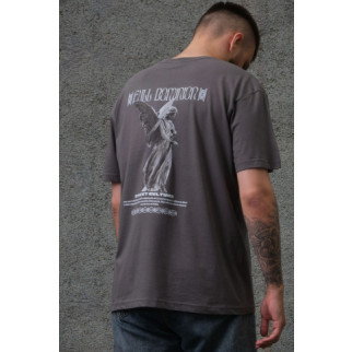 Оверсайз футболка з принтом Without dominion dark gray - Інтернет-магазин спільних покупок ToGether
