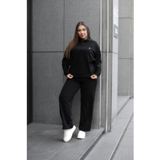 Жіночий спортивний костюм на флісі  Чорний 52 - Інтернет-магазин спільних покупок ToGether