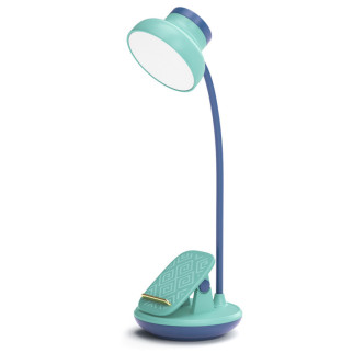 Гнучка настільна лампа на акумуляторі з підставкою для телефону М'ятний - Інтернет-магазин спільних покупок ToGether