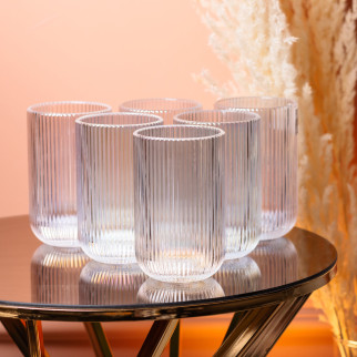 Ребристі склянки набір високих склянок 6 шт 400 мл - Інтернет-магазин спільних покупок ToGether