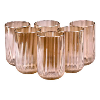 Ребристі склянки набір високих склянок 6 шт 400 мл Tea Color - Інтернет-магазин спільних покупок ToGether