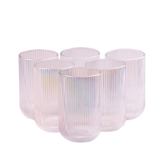 Ребристі склянки набір високих склянок 6 шт 400 мл Rainbow - Інтернет-магазин спільних покупок ToGether