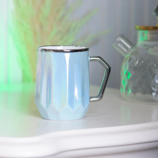 Чашка керамічна Glaze 450мл у дзеркальній глазурі чашки для кави Блакитний - Інтернет-магазин спільних покупок ToGether