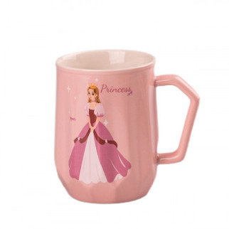 Чашка керамічна Princess 450мл Діснеєвська принцеса чашки для кави Рожевий - Інтернет-магазин спільних покупок ToGether