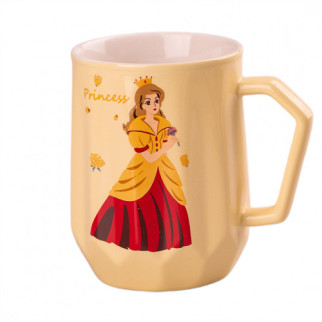 Чашка керамічна Princess 450мл Діснеєвська принцеса чашки для кави Жовтий - Інтернет-магазин спільних покупок ToGether