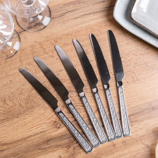 Набір столових ножів 6 шт нержавіюча сталь гальванічне покриття столовий набір - Інтернет-магазин спільних покупок ToGether