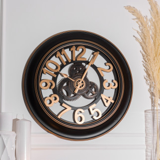 Годинник настінний Шестерні круглі 61,5 см великий годинник на стіну оригінальний - Інтернет-магазин спільних покупок ToGether