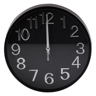 Годинник настінний великий оригінальний для вітальні 19.5 см годинник у спальню на стіну Чорний - Інтернет-магазин спільних покупок ToGether