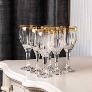 Широкі келихи для шампанського 6 штук келих із золотою облямівкою фужери - Інтернет-магазин спільних покупок ToGether