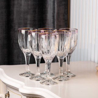 Келихи для шампанського із золотою облямівкою скляні келихи 6 шт - Інтернет-магазин спільних покупок ToGether
