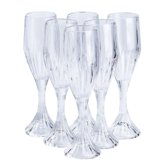 Набір келихів для шампанського 6 шт скляний келих з товстого скла фужер для шампанського - Інтернет-магазин спільних покупок ToGether
