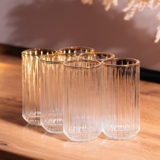 Склянка для води і соку висока 6 штук скляна прозора - Інтернет-магазин спільних покупок ToGether