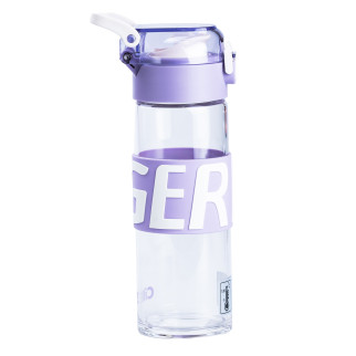 Пляшка для води 460 (мл) скляна прозора з пластиковою кришкою 22 (см) спортивна Фіолетовий - Інтернет-магазин спільних покупок ToGether