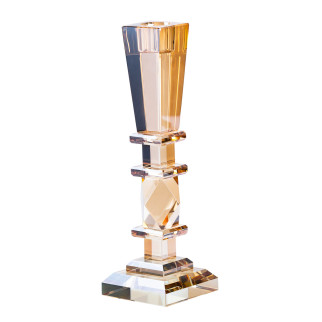 Підсвічник скляний золотий 22 (см) високий декоративний геометричний квадратний на одну свічку - Інтернет-магазин спільних покупок ToGether