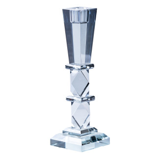 Підсвічник 25 (см) скляний високий на стіл переносний на 1 свічку геометричний квадратний - Інтернет-магазин спільних покупок ToGether