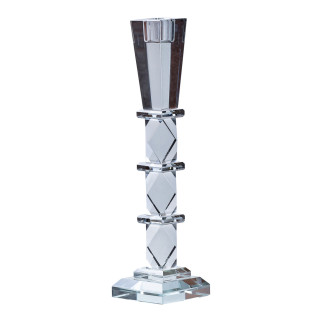 Свічник скляний 28 (см) високий на 1 свічку геометричний квадратний класичний - Інтернет-магазин спільних покупок ToGether
