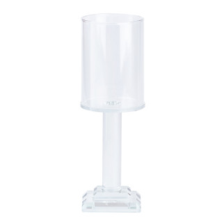 Підвічник декоративний прозорий скляний високий 20 см - свічник на одну велику свічку - Інтернет-магазин спільних покупок ToGether
