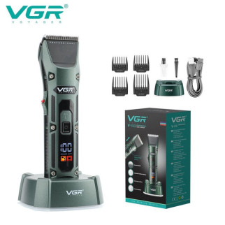 Акумуляторна бездротова машинка для стрижки волосся VGR V-696 з LED дисплеєм та ТУРБО режимом - Інтернет-магазин спільних покупок ToGether